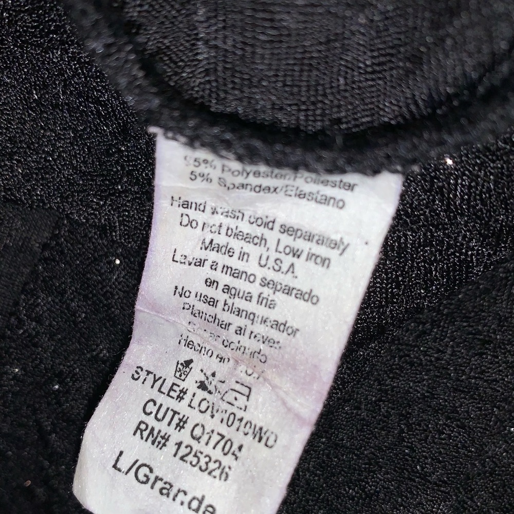 WINDSOR sparkle black vneck high cut formal prom dress size medium large 10 - Picture 2 of 13